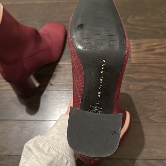 Zara Sock Heeled Boot Eu 38 - Picture 5 of 6